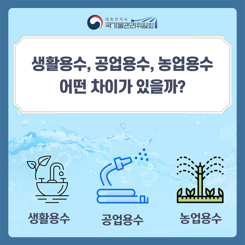 용도에 따른 물의 종류1